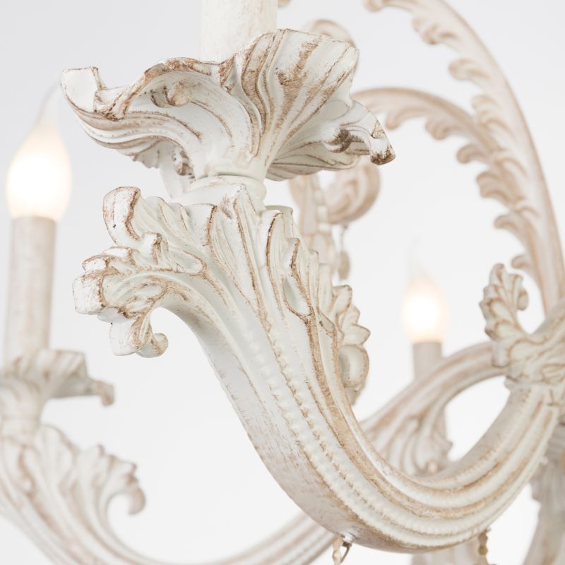 New Jersey Chandelier, 6 Lights, Aluminum, 76×95cm - Whitey