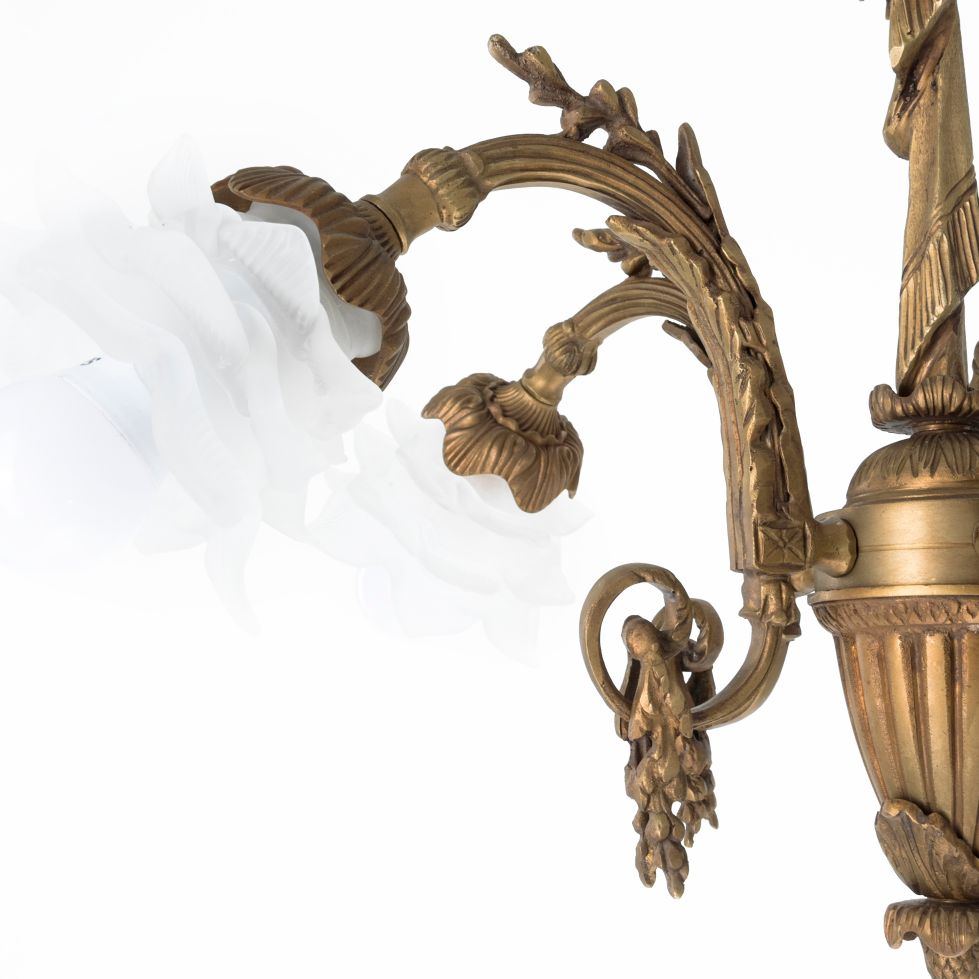 Neirin Chandelier, 5 Lights, Copper, 65×80cm - Antique