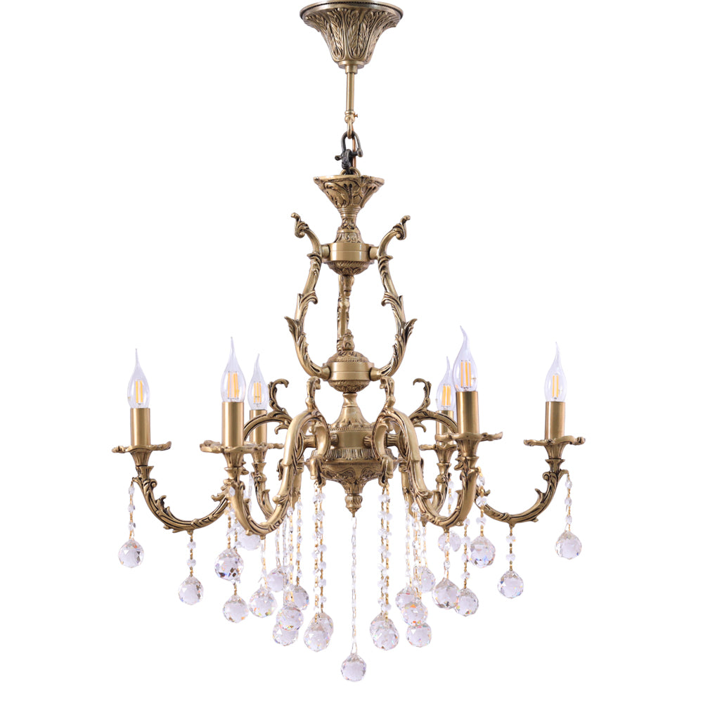 نجفة لاميرا، 8 لمبة، الومنيوم، 70×80 سم، ماجستيك من قنديل مصر - Lamira Chandelier, 8 Light, Aluminum, 80×70cm, Majestic|Kandil Egypt