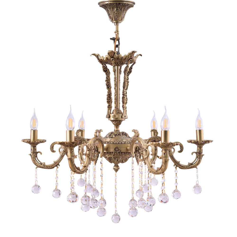نجفة جراندات، 6 لمبة، ألومنيوم، 90×80 سم ماجستيك من قنديل مصر - Grandat Chandelier, 6 Lights, Aluminum, 90×80cm Majestic|Kandil Egypt