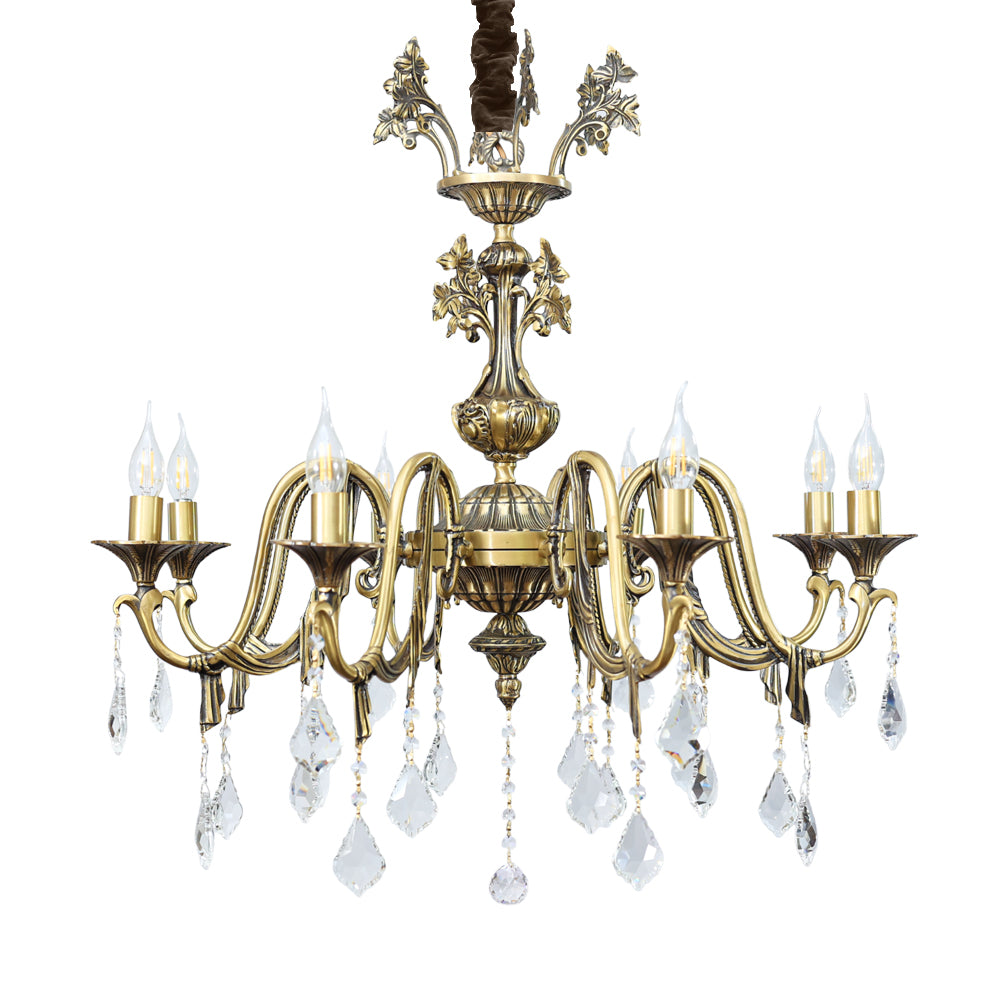 National Chandelier, 6 Lights, Copper, 75×80cm - Italian Bronze