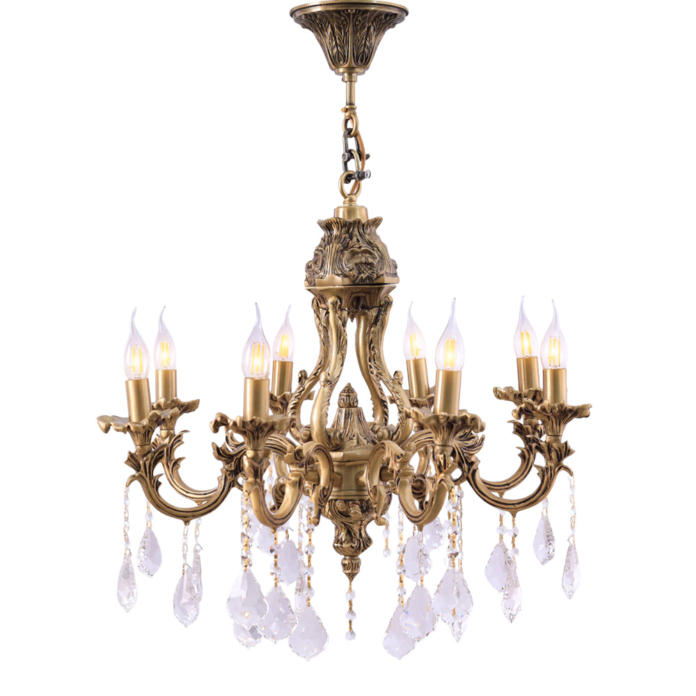 نجفة ليزا، 8 لمبة، الومنيوم، 70×65 سم، ماجستيك من قنديل مصر - Lisa Chandelier, 8 Light, Aluminum, 70×65cm, Majestic|Kandil Egypt