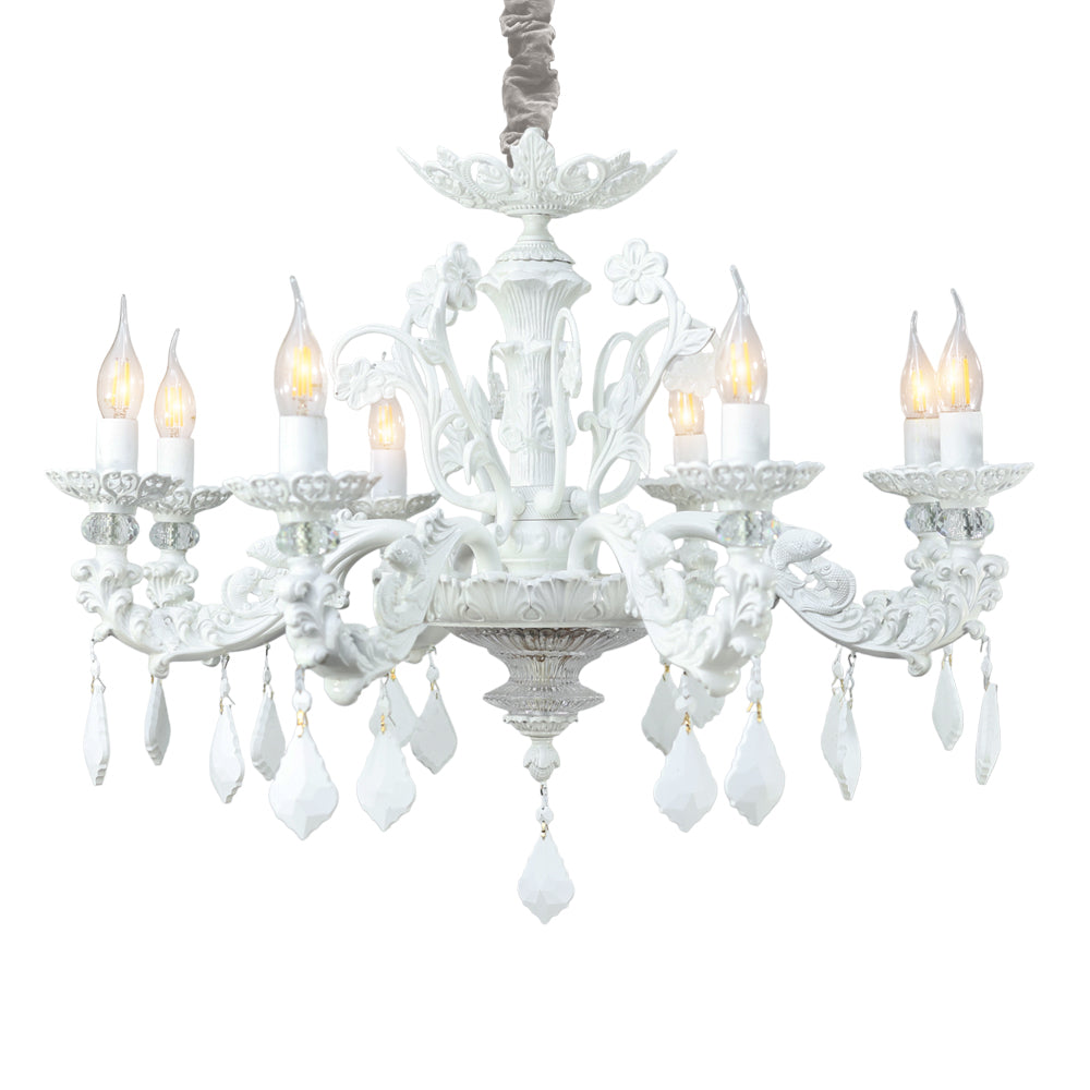نجفة تشاد، 8 لمبة، ألمنيوم، 75×77 سم – وايتي من قنديل مصر - Chad Chandelier, 8 Lights, Aluminum, 75×77cm Whitey|Kandil Egypt