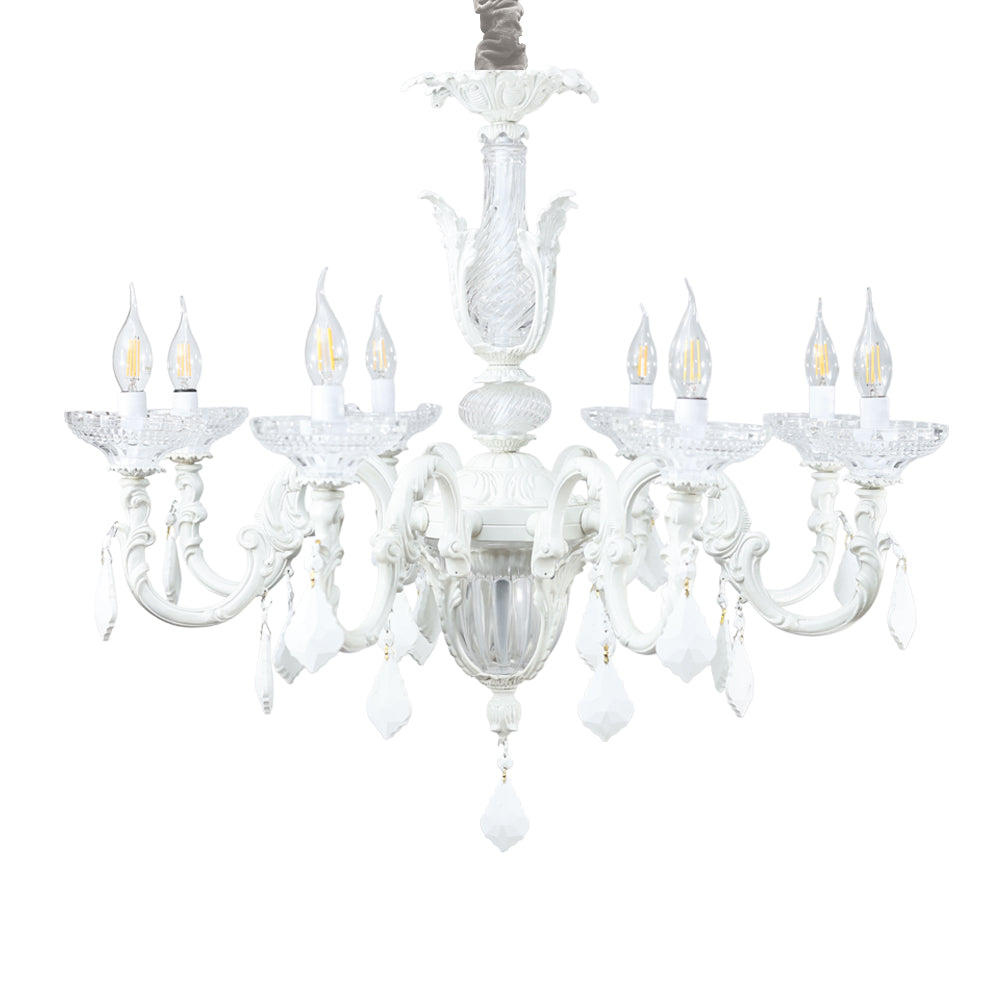 Amazon Chandelier, 8 Lights, Aluminum, 80×82cm - Whitey