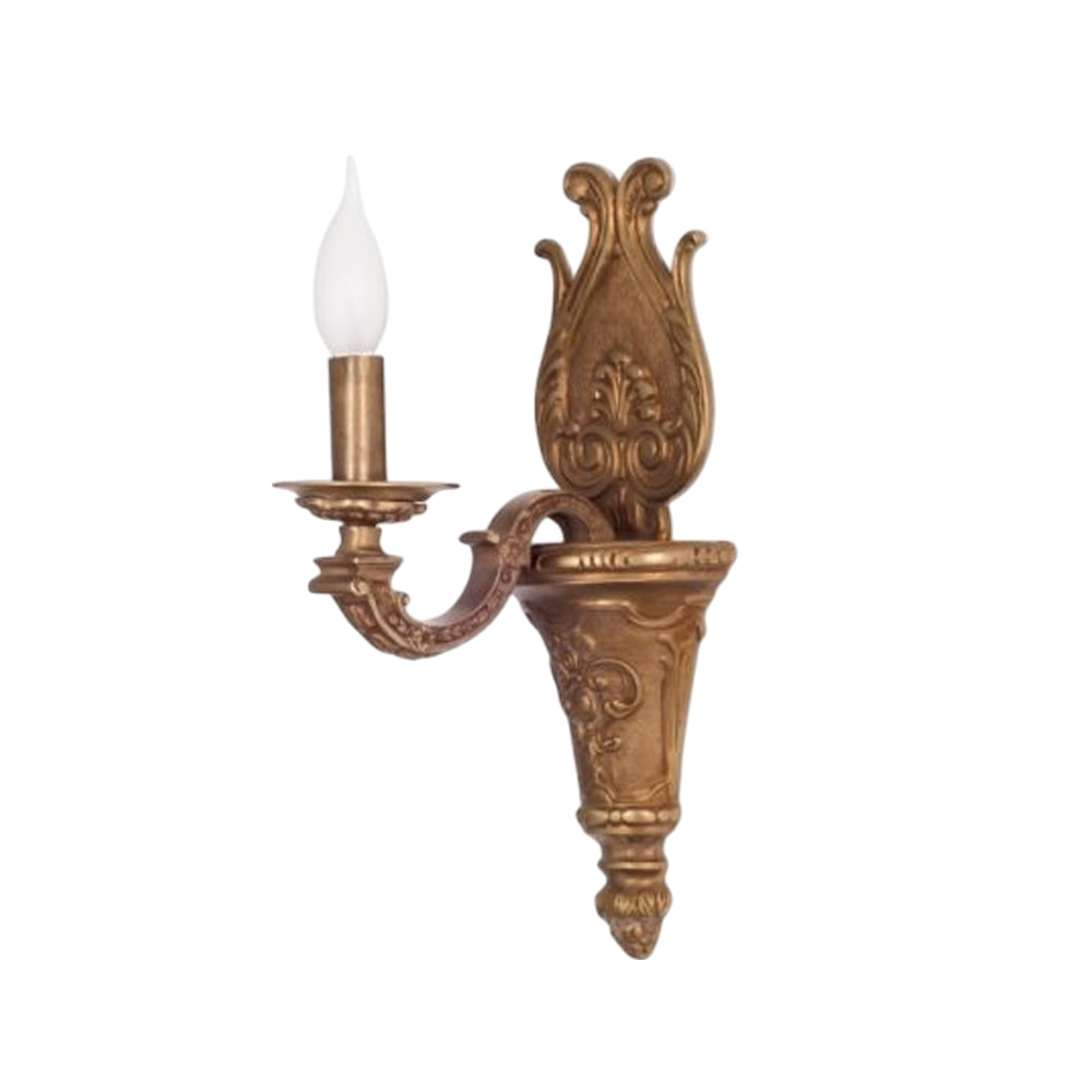 أبليك بلجيكي، 1 لمبة، نحاس، 12×15×38 سم أنتيك من قنديل مصر - Belgian Wall Lamp, 1 Light, Copper, 12×15×38 cm Antique|Kandil Egypt