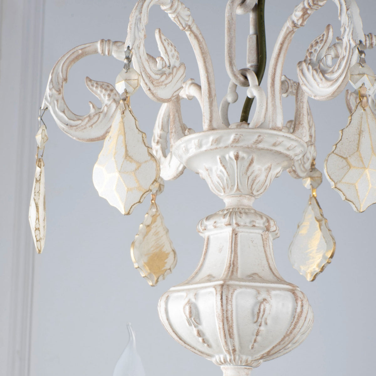 Feras Chandelier, 6 Lights, Aluminum, 75×90cm - Whitey