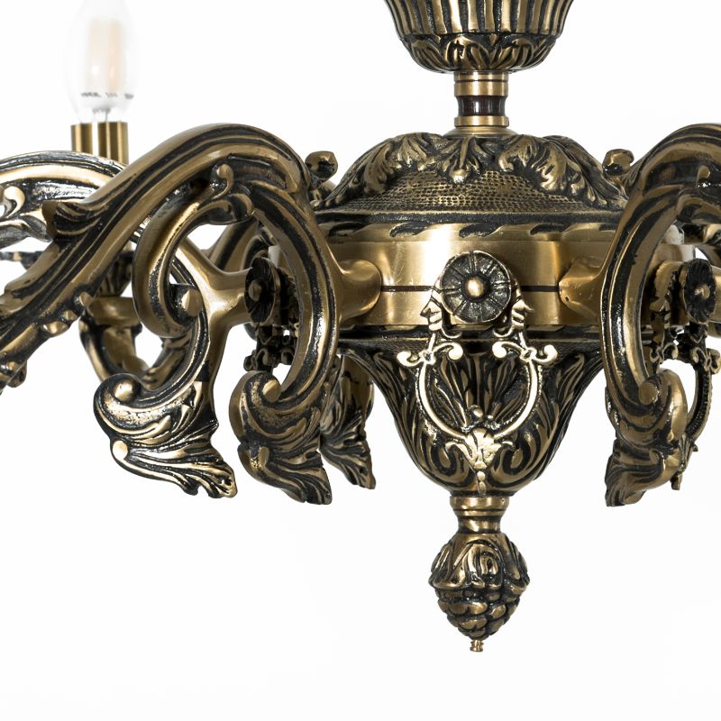 Turkey Comb 6 Lights Antique Chandelier