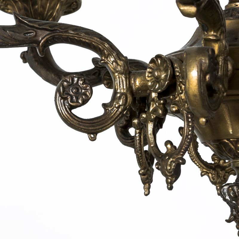 Turkey Chandelier, 6 Lights, Copper, 65×70cm - Antique