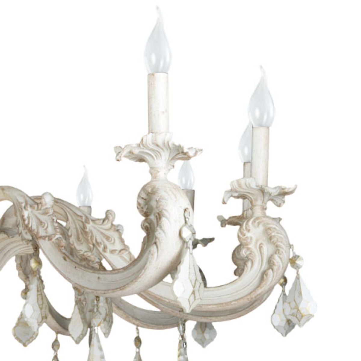 Royal 12 Lights White Chandelier