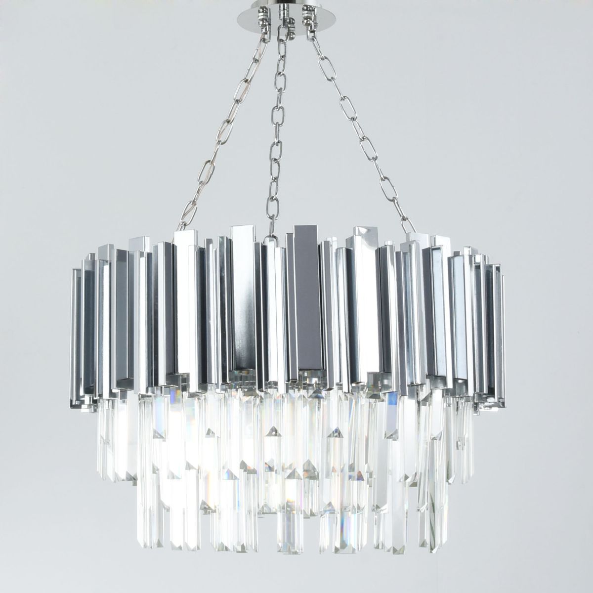 Raisa 8 Lights Chrome Chandelier