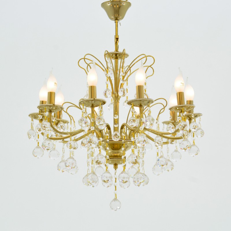 Flow 10 bulbs solitaire gold chandelier
