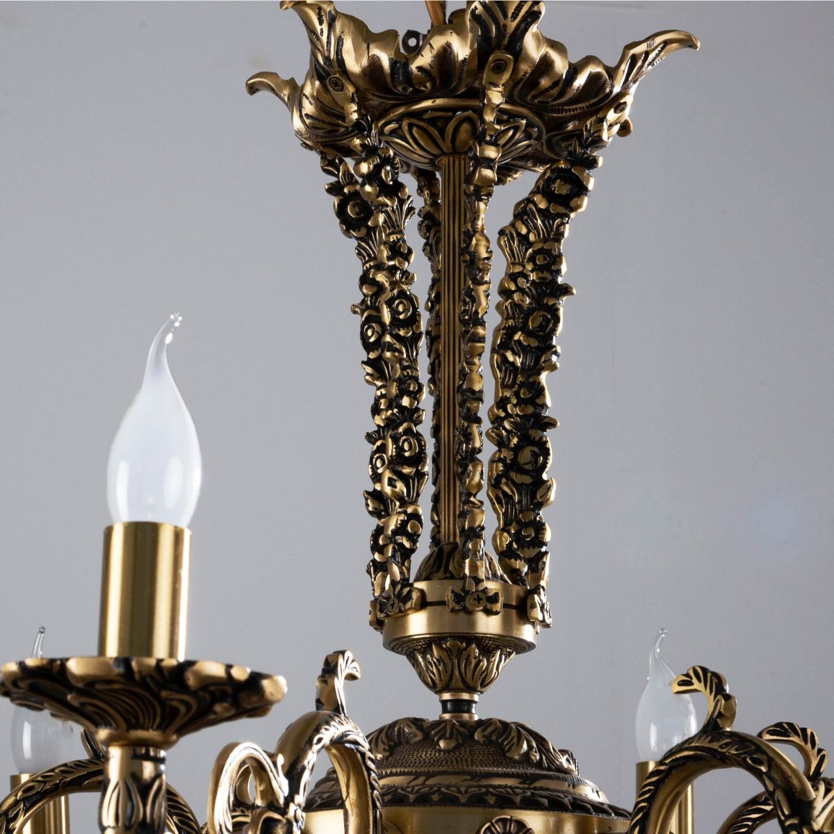 Granda Chandelier, 6 Lights, Copper, 80×80cm - Italian Bronze