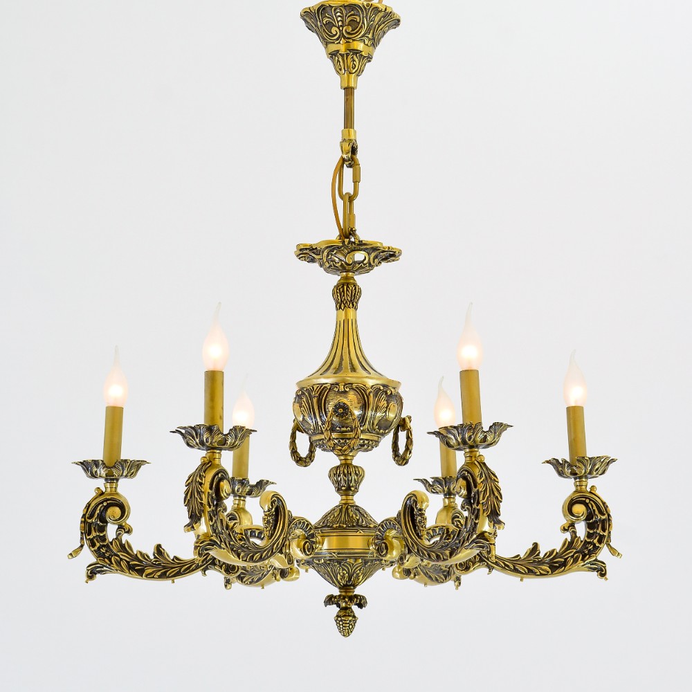 نجفة باليرمو بستة لمبة برونزية