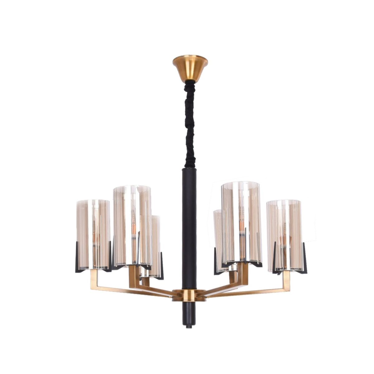 Pateno 6 Lights Gold Chandelier