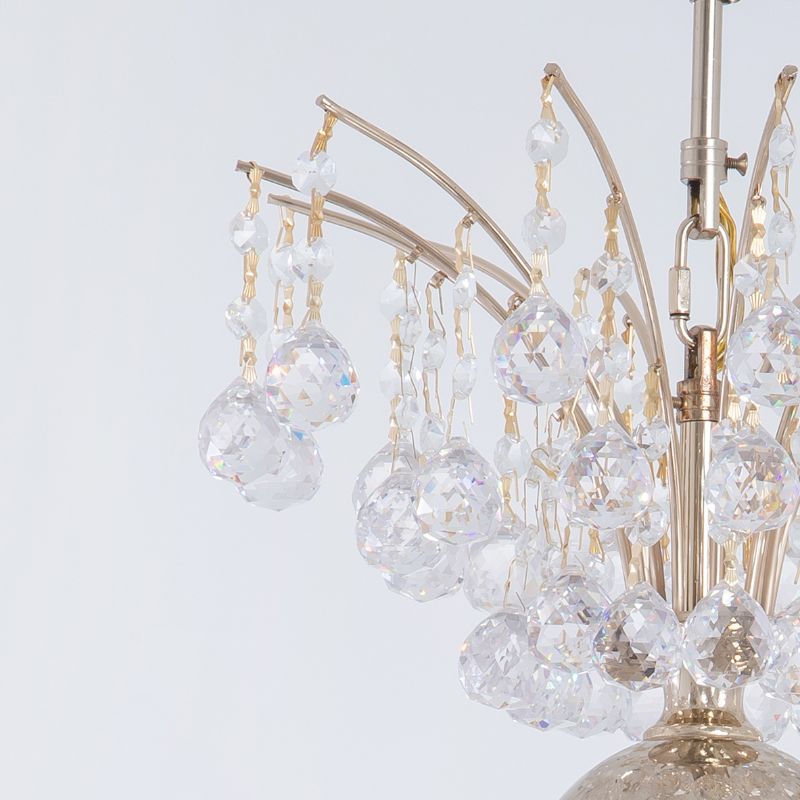 Aveiro Chandelier, 6 Lights, Metal, 64×80cm, Gold