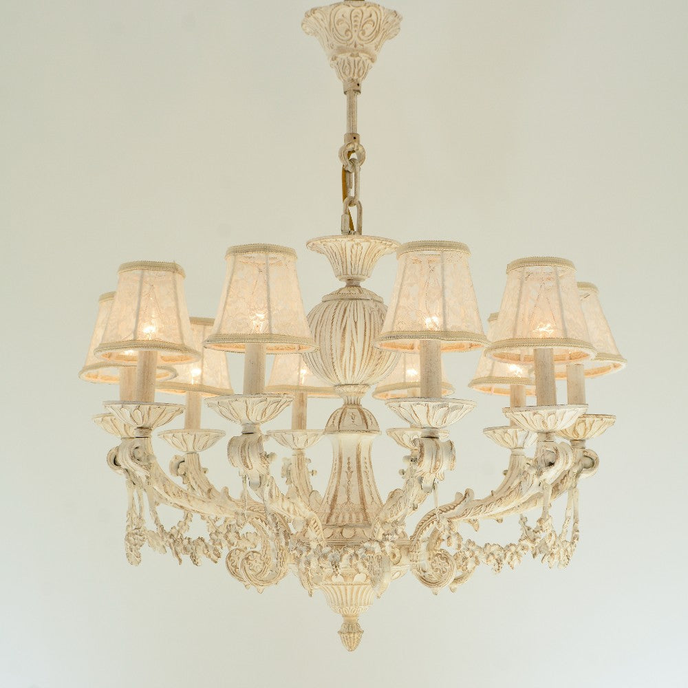 نجفة ميلودي ذات 10 لمبة بيضاء