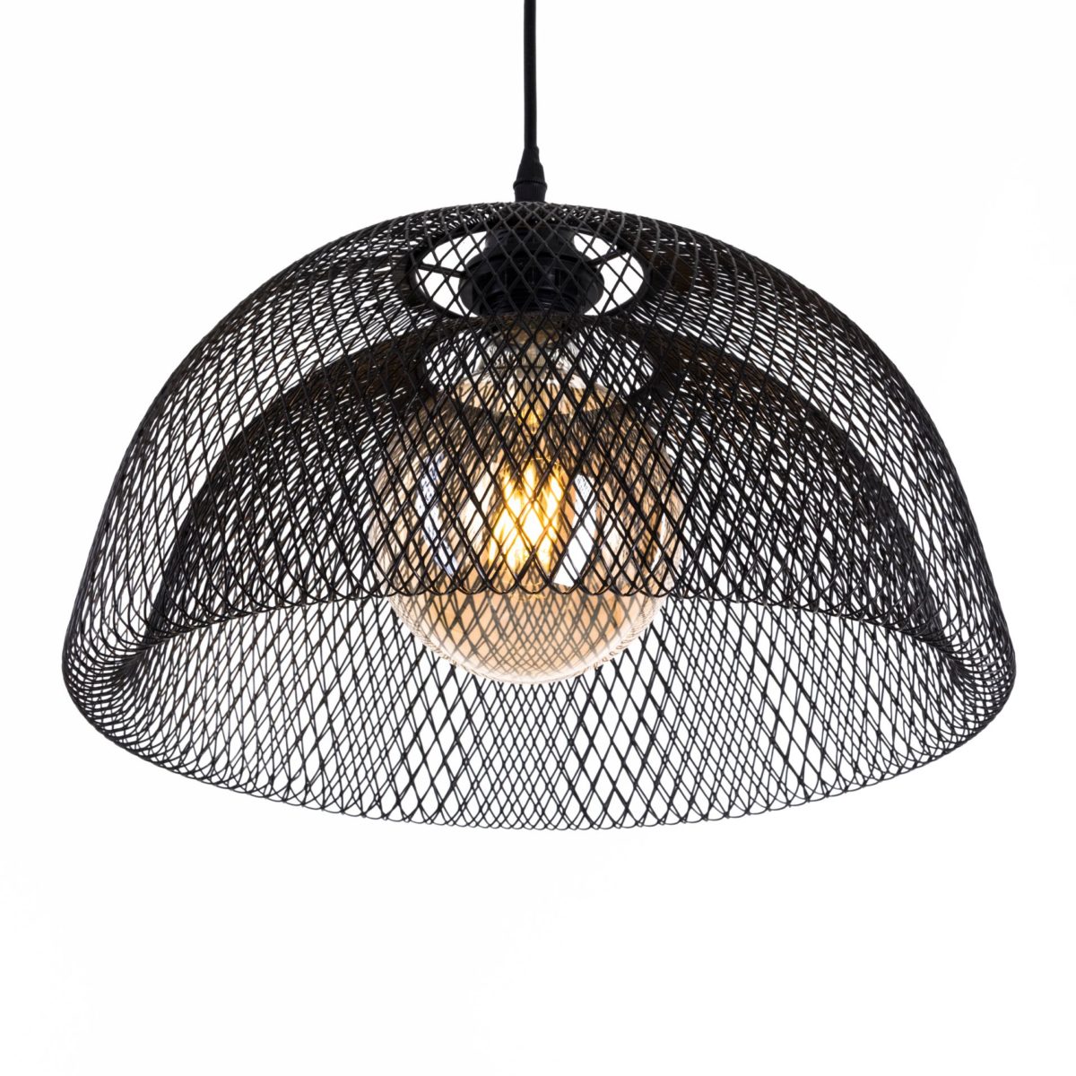Loli Pendant, 1 Light, Metal, 35×60 cm - Black