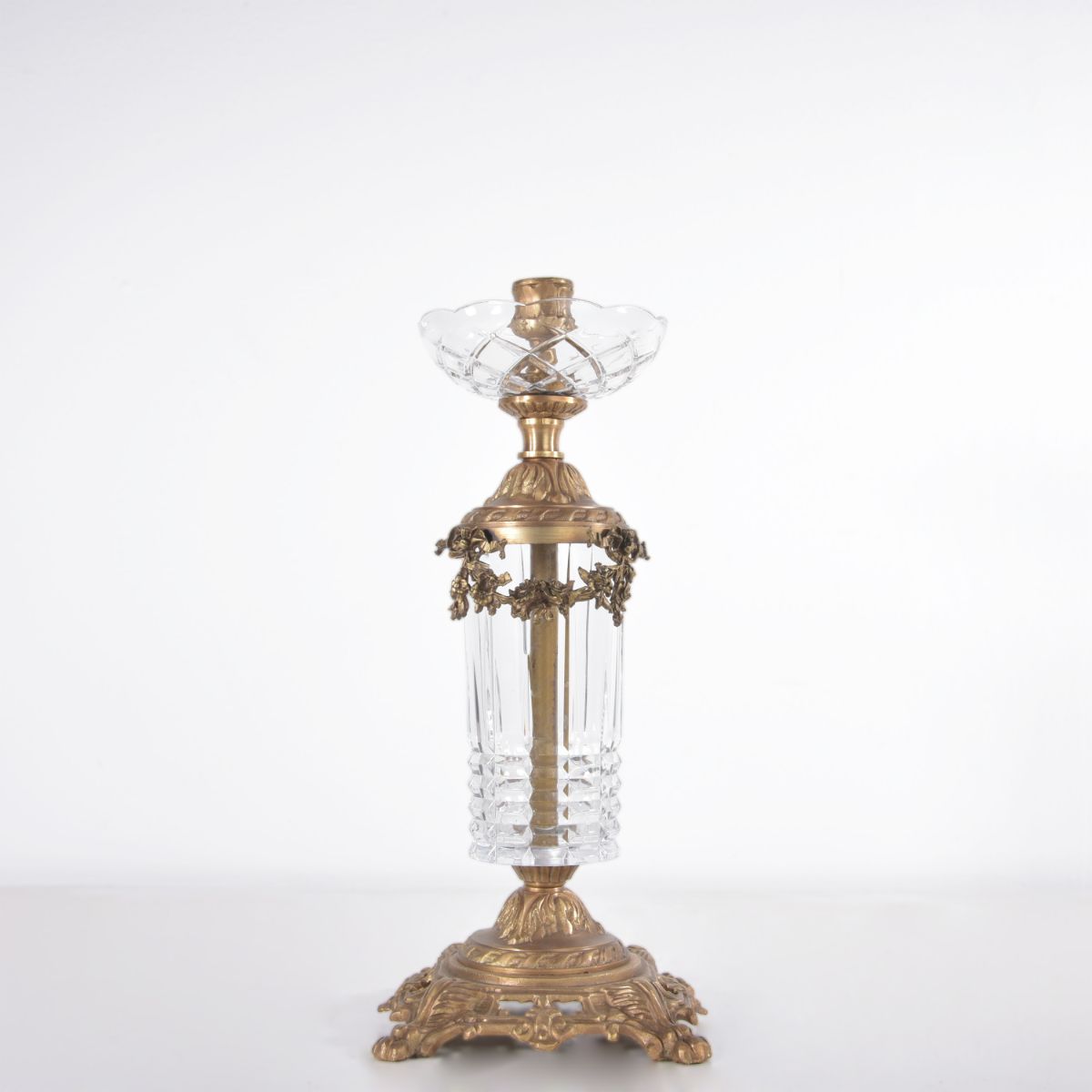 Candlestick, Copper, 20×35cm - Antique