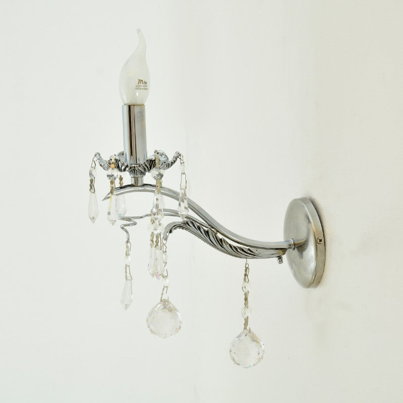 Wall Lamp, 1 Light, Metal, 26×40 cm - Chrome