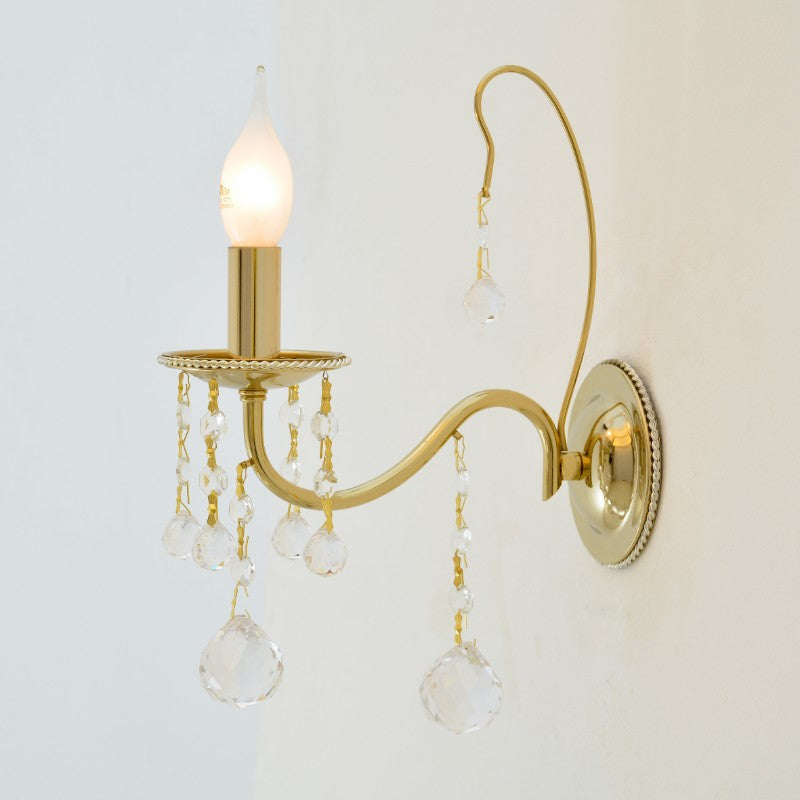 Flow Wall Lamp 1 Light Chrome Gold
