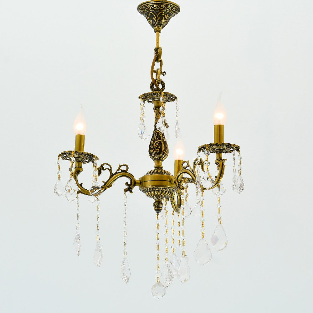 Victoria Glory Chandelier, 3 Lights, Copper, 50×65cm - Italian Bronze