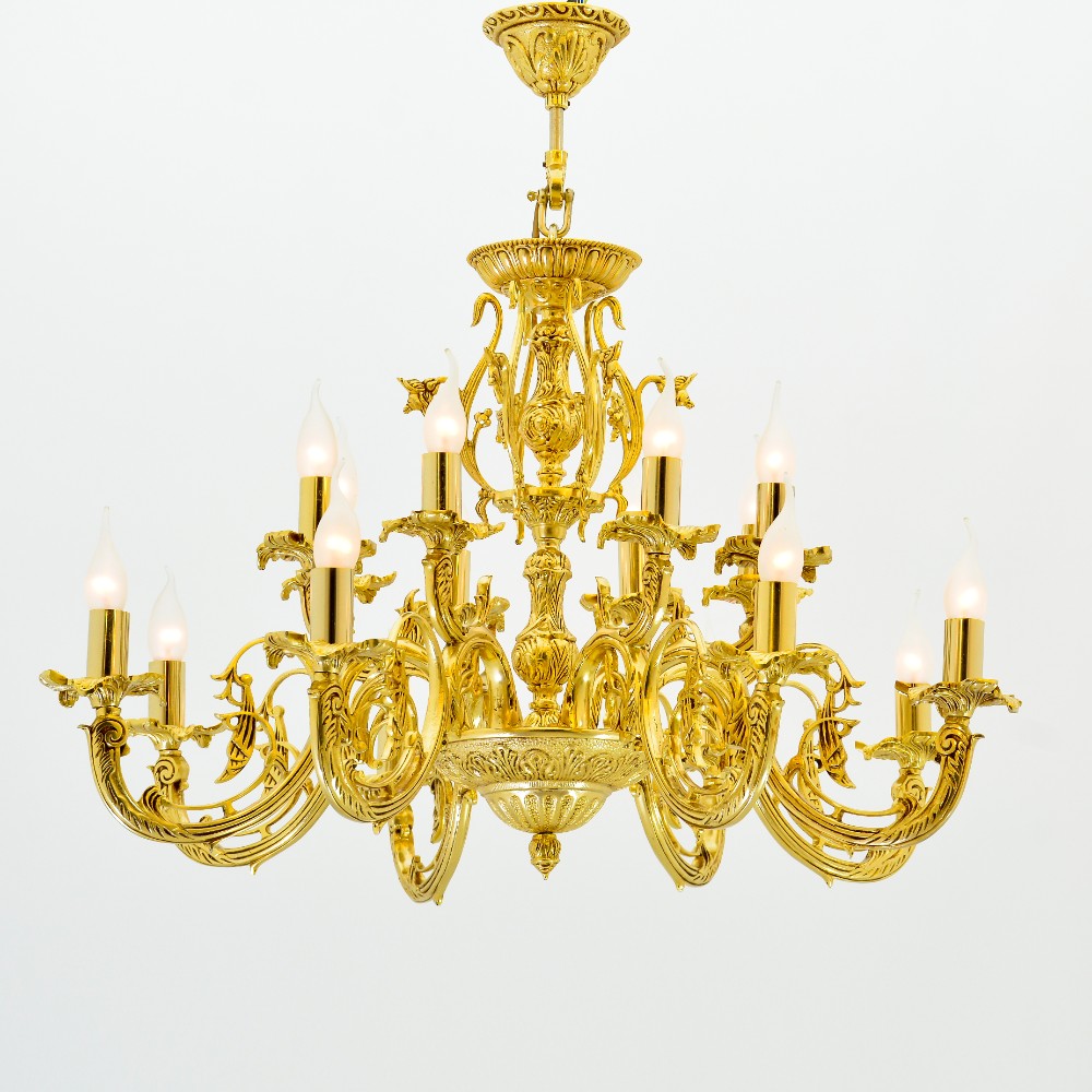 Atlas Gold 16 Light Chandelier