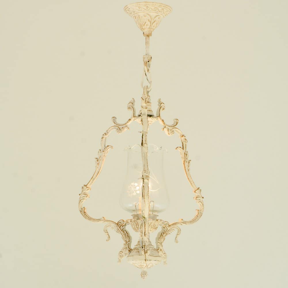 فانوس تراي، 1 لمبة، ألومنيوم، 30×50 سم أبيض من قنديل مصر - Tri Lantern, 1 Light, Aluminum, 30×50 cm White|Kandil Egypt