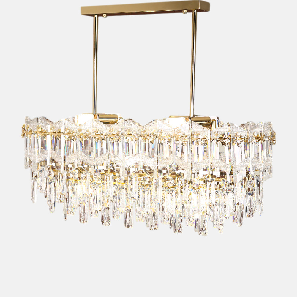Corona Chandelier, 8 Lights, Metal, 80×70cm - Solitaire Gold