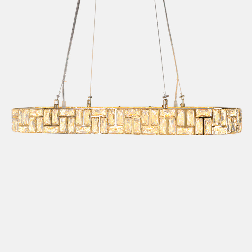 Margarita Chandelier, Stainless Steel, 35×65cm - Solitaire Gold