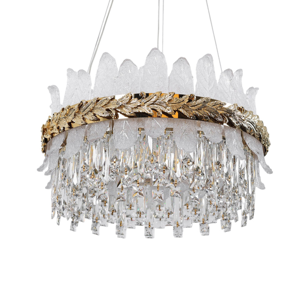 Nerelle LED Chandelier, Stainless Steel, 50×60cm - Solitaire Gold-نجفة ليد نيريل، استانلس ستيل، 50×60 سم - سوليتير ذهبي