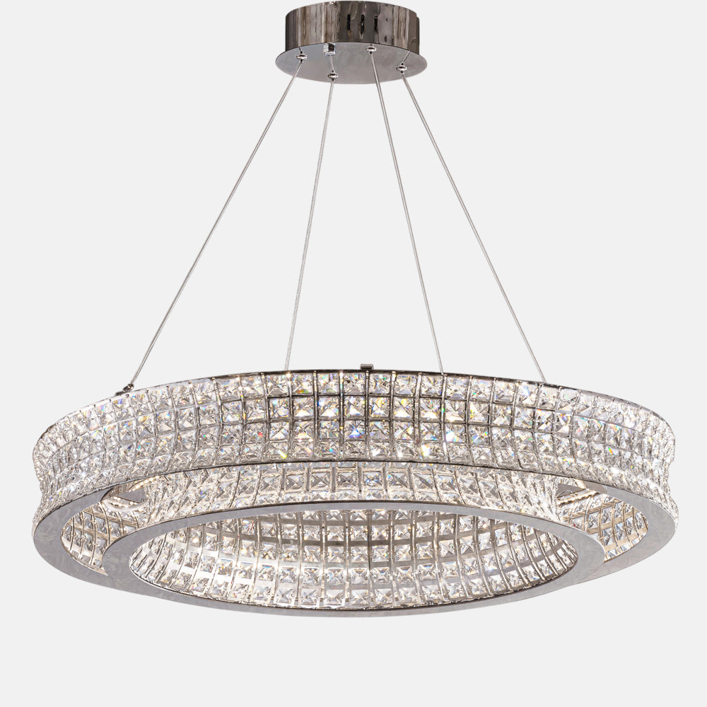نجفة ليد ارينا، ستانلس ستيل، 70 سم كروم من قنديل مصر - Arena LED Chandelier, Stainless Steel, 70cm Chrome|Kandil Egypt
