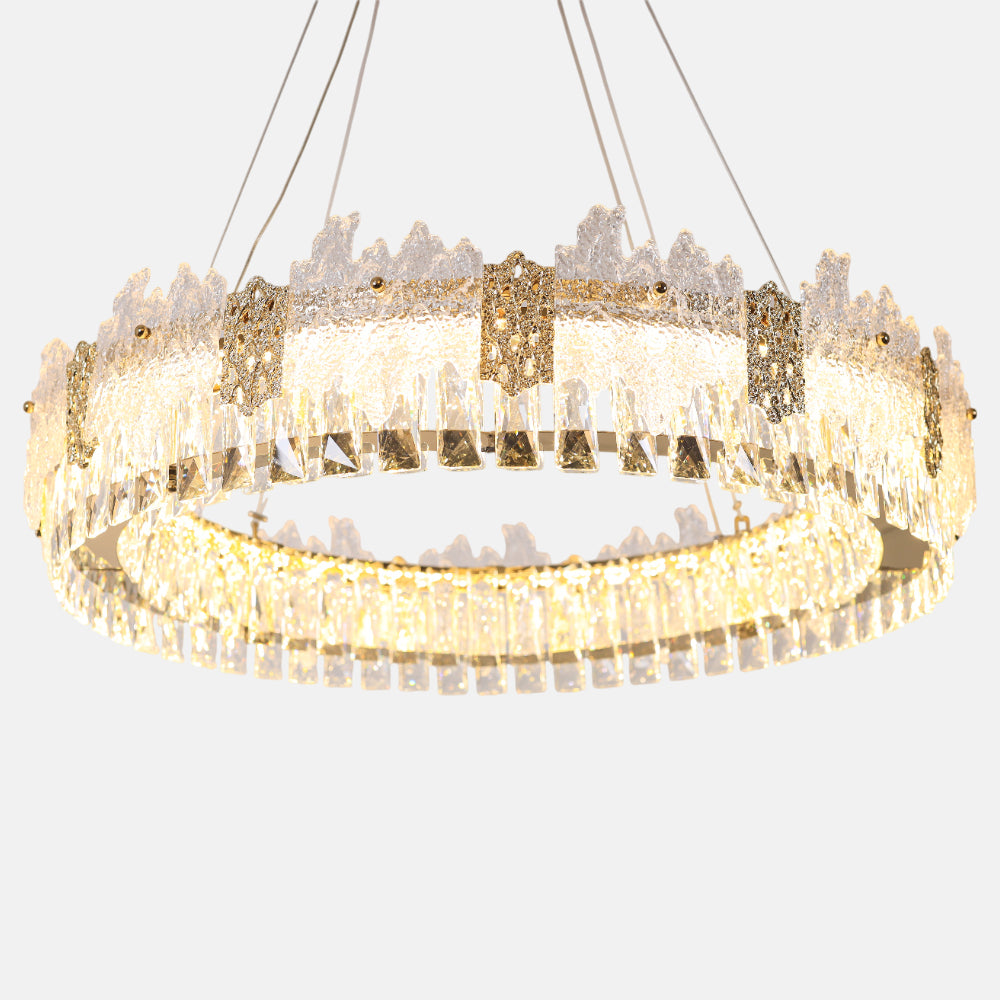 Electra Chandelier, Metal/Stainless Steel, 80×65cm - Solitaire Gold