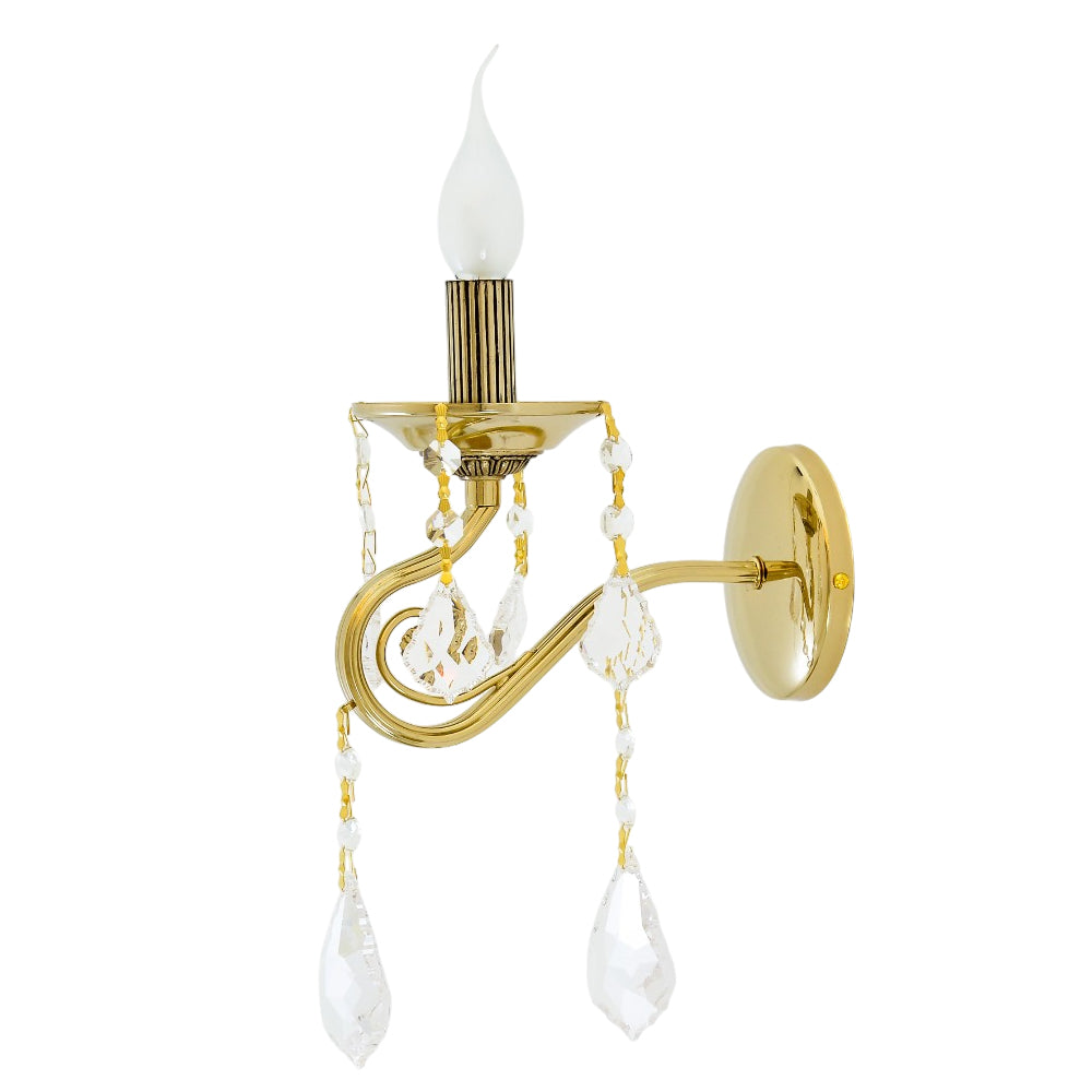Ankara Wall Lamp 1 Light Solitaire Gold