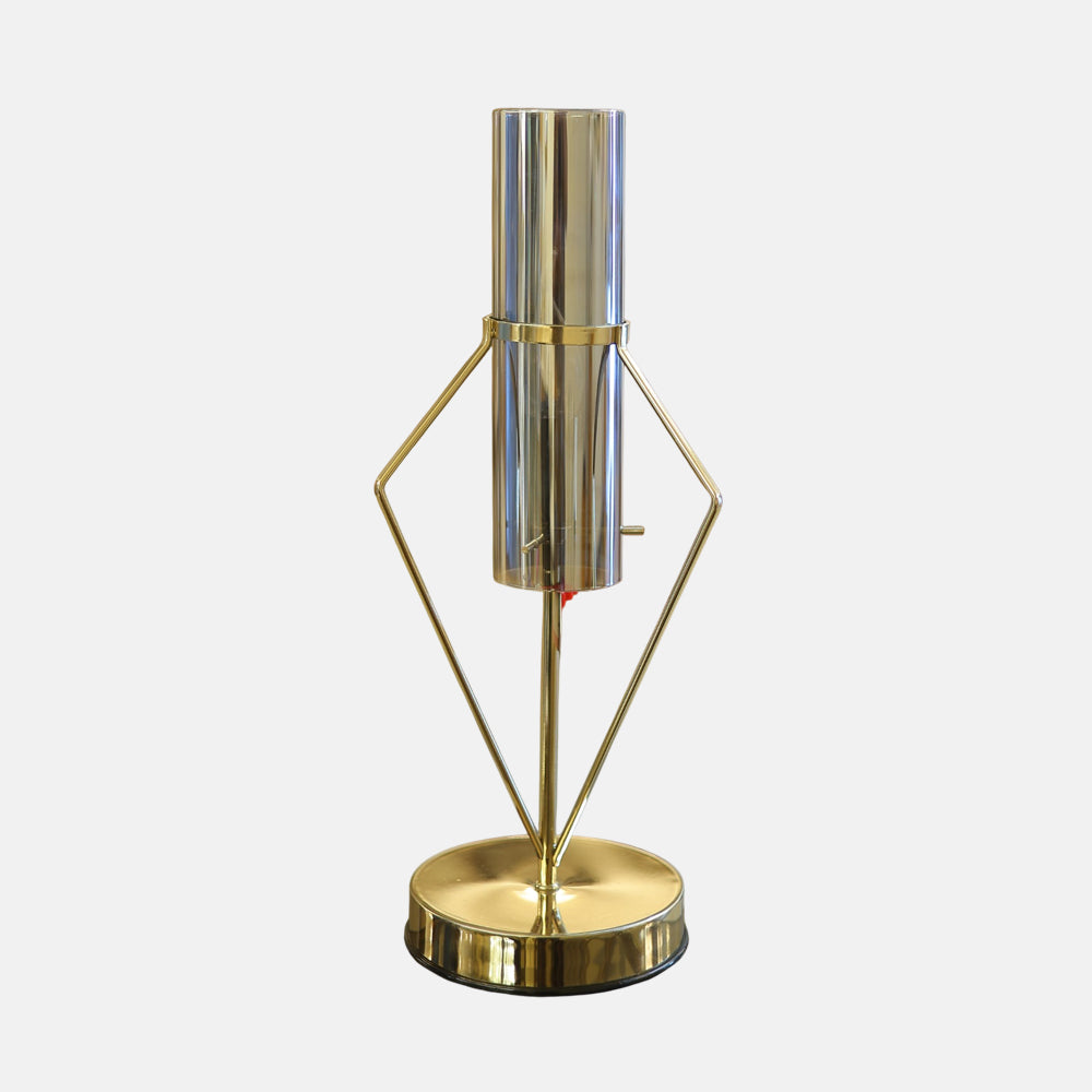 أباجورة أوليفيا، 1 لمبة، معدن، 17×45 سم سوليتير ذهبي من قنديل مصر - Olivia Table Lamp, 1 Light, Metal, 17×45cm Solitaire Gold|Kandil Egypt
