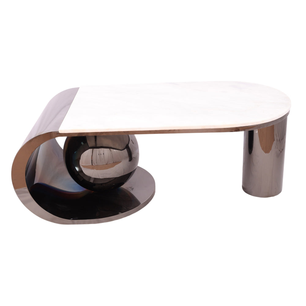 Table, stainless steel, 125*60×47cm Black PVD - ترابيزه، استالس ستيل، 125*60×47 سم اسود PVD