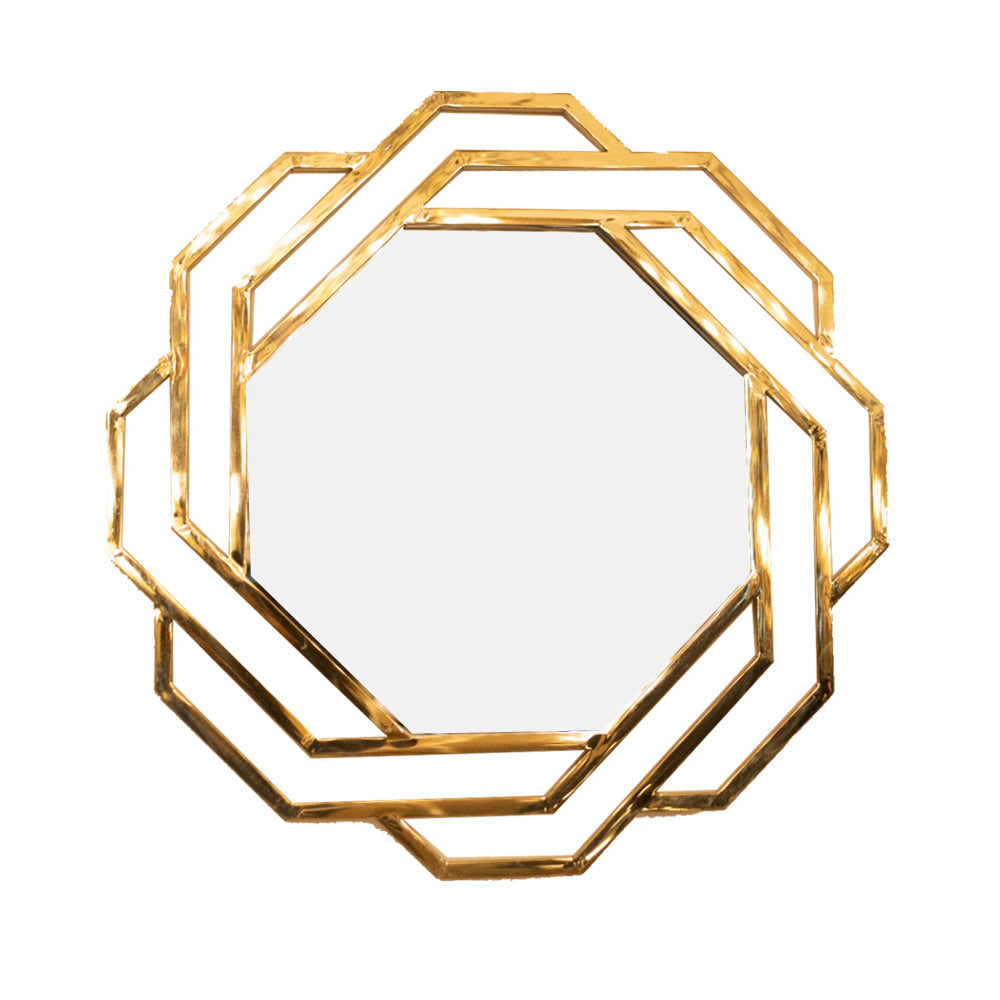 Arabesque Mirror, Stainless Steel, 90×90cm - PVD