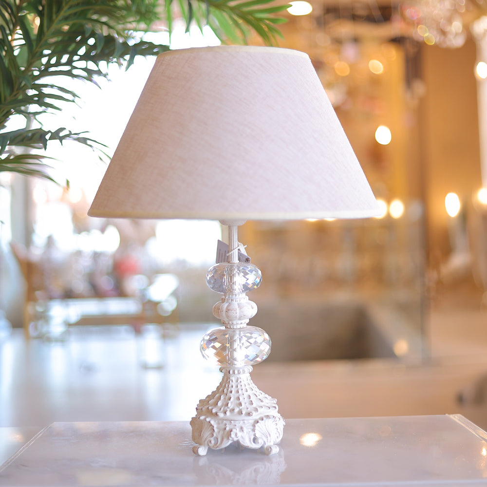 Table Lamp, 1 Lights, Metal Whitey - أباجورة، 1 لمبة، معدن وايتي