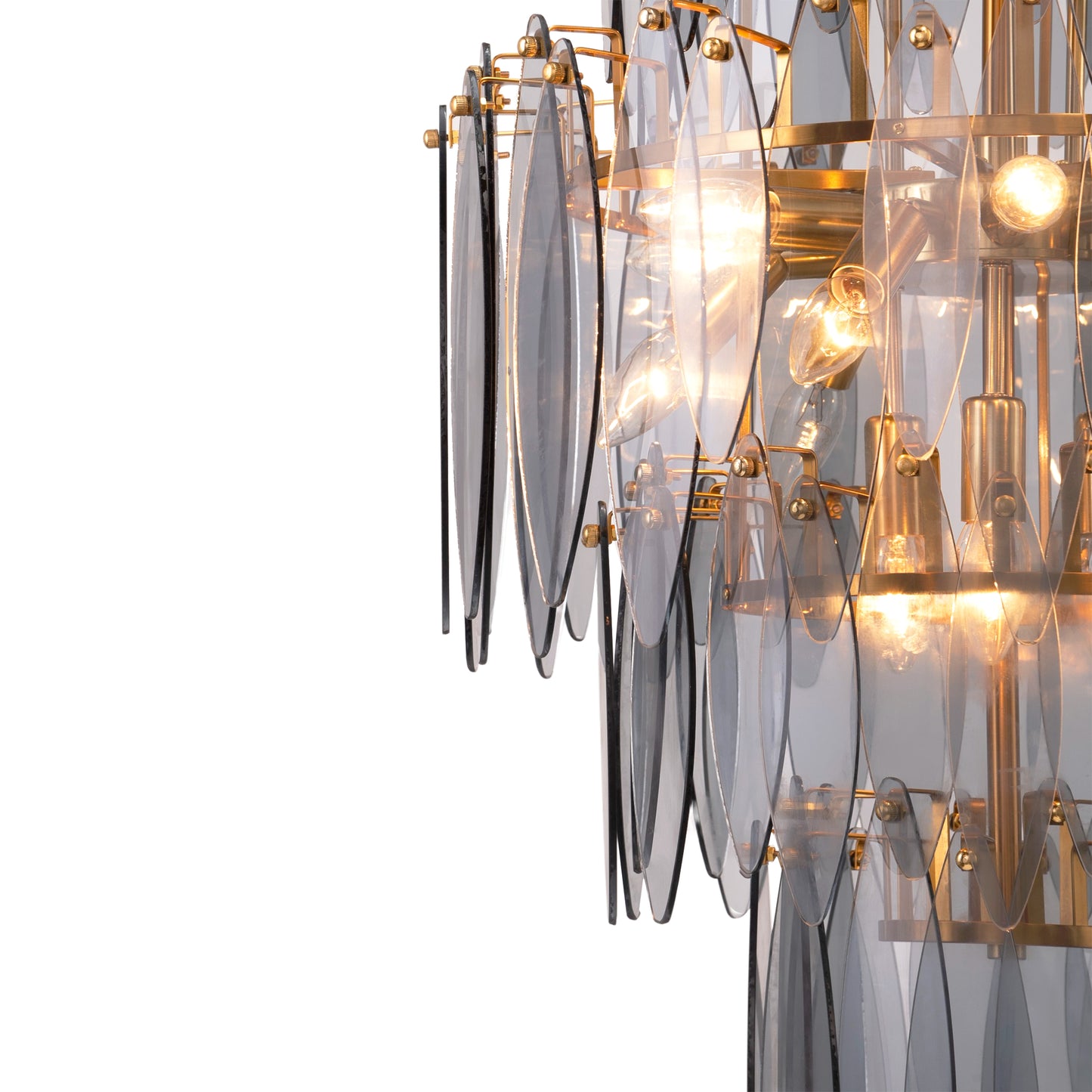 Chandelier, 8 Lights, Metal, 55×70cm - Gold