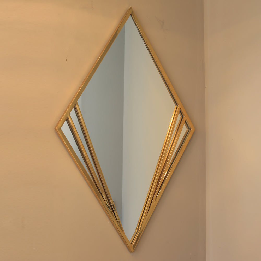 jewel Mirror, Stainless Steel, 59×91cm - Gold PVD-مراية جوال، ستانلس ستيل، 59×91 سم - ذهبي PVD