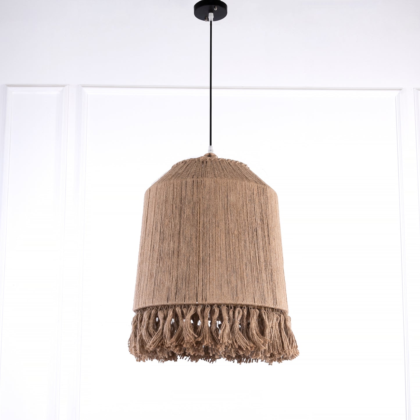 Hanging Pendant, 1 Light, Multiple Materials, 40×90 cm - Brown