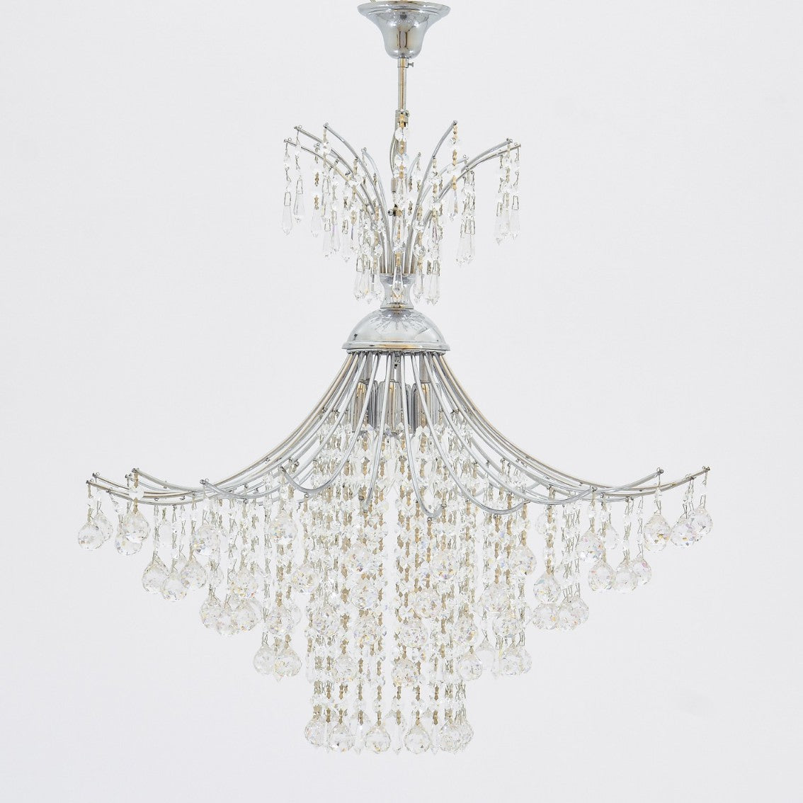 Aveiro Chandelier, 5 Lights, Metal, 70×50cm - Silver