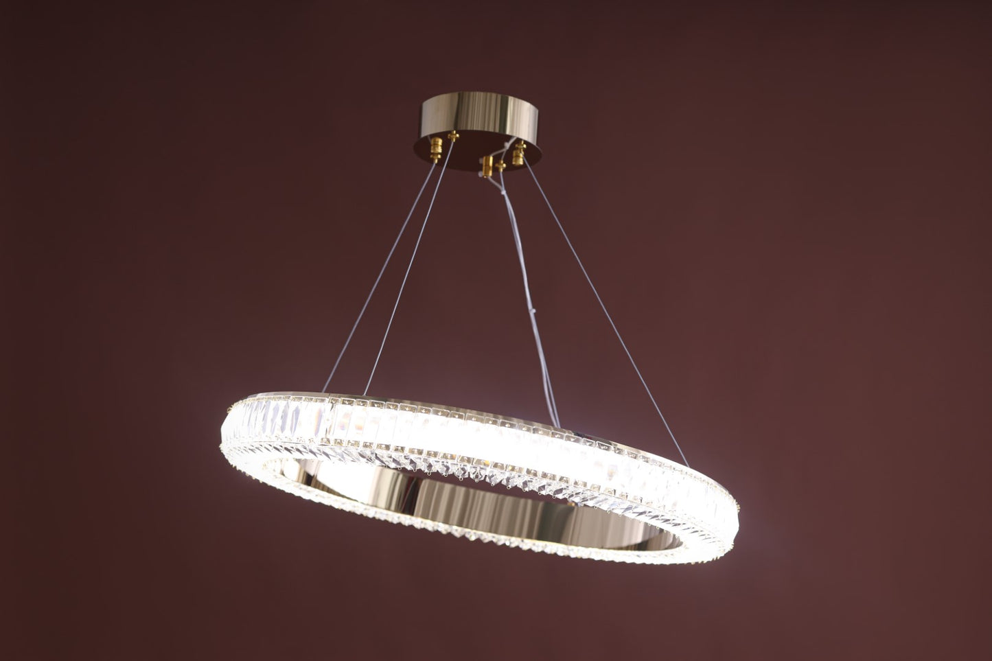 LED Chandelier, Stainless steel, 70×60cm, Gold - Gd2187/600