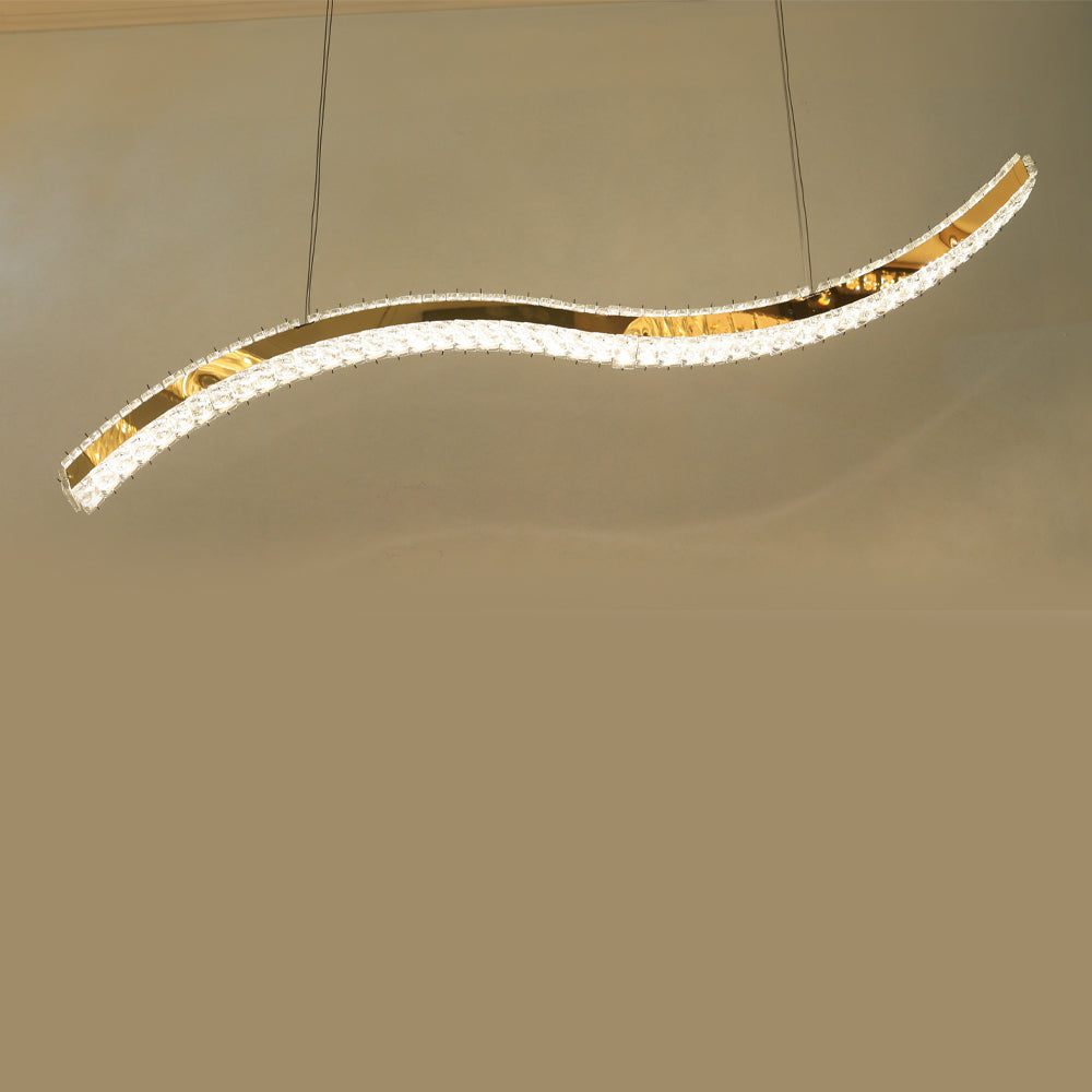 Spark LED Chandelier, Stainless Steel, 70×100*8cm - PVD -نجفة ليد سبارك، ستانلس ستيل، 70×100*8 سم - PVD