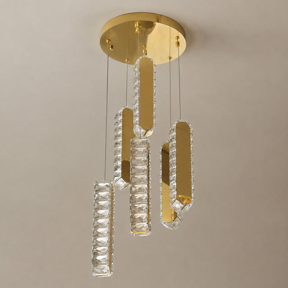 Spiral LED Chandelier,Stainless Steel, 70×30cm - PVD -نجفة ليد سبيرال، ستانلس ستيل، 70×30 سم - PVD