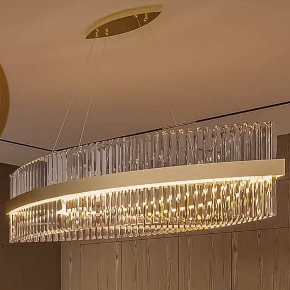 Vesper LED Chandelier, Stainless Steel, 100×20×70cm - Gold PVD-نجفة ليد فيسبر، ستانلس ستيل، 100×20×70 سم - ذهبي PVD