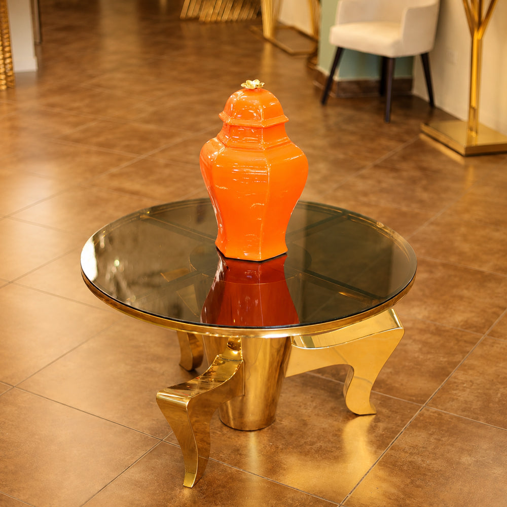 Amara Table, Stainless Steel, 80×45cm - PVD - ترابيزة أمارا، ستانلس ستيل، 80×45 سم - PVD