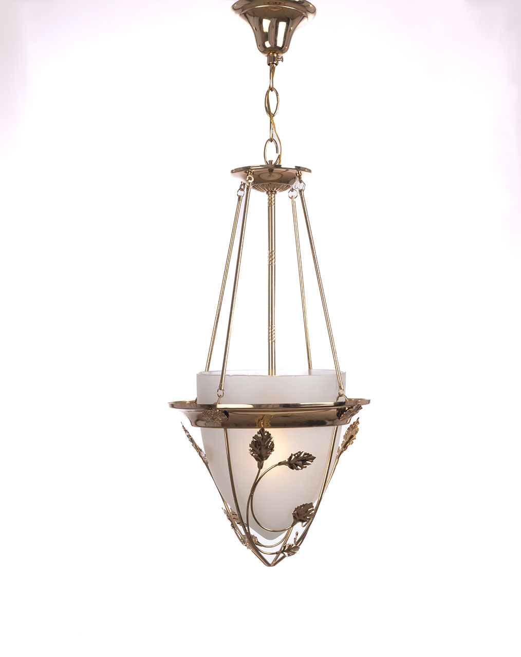 Leaf Pendant, 1 Light, Metal, 74×71 cm - Gold