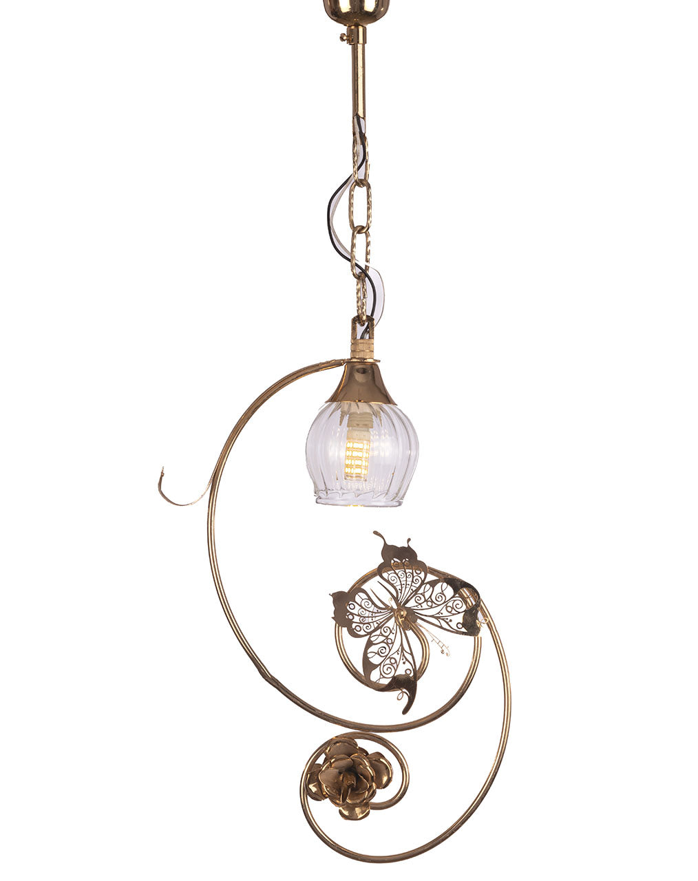 فانوس G9، ب1 لمبة، معدن، 22×50 سم ذهبي من قنديل مصر - G9 Lantern, 1 Light, Metal, 22×50 cm Gold|Kandil Egypt