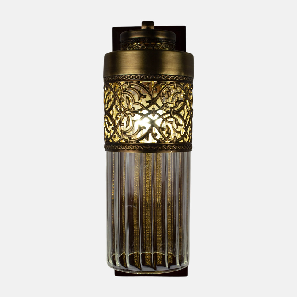 أبليك بايركس، 1 لمبة، نحاس، 37×20 سم أوكسيديه من قنديل مصر - Pyrex Wall Lamp, 1 Light, Copper, 37×20 cm Oxidized|Kandil Egypt