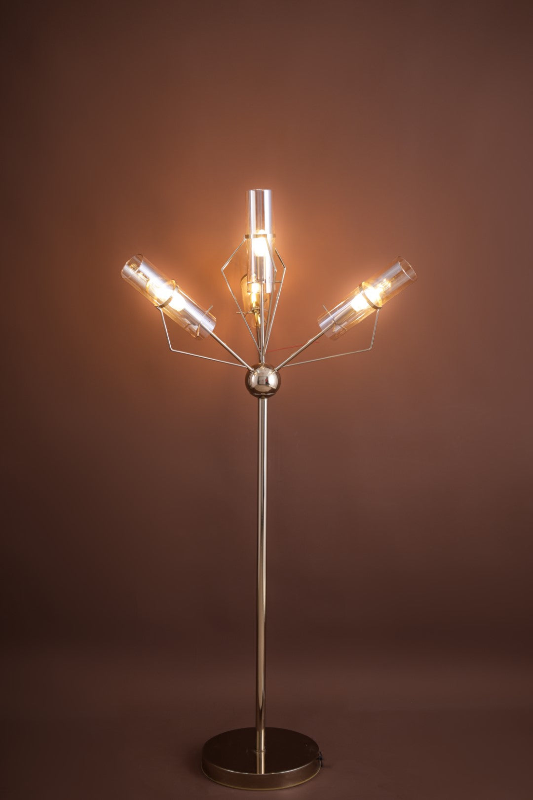 Olivia Floor Lamp, 4 Lights, Metal, 147×67 cm - Solitaire Gold